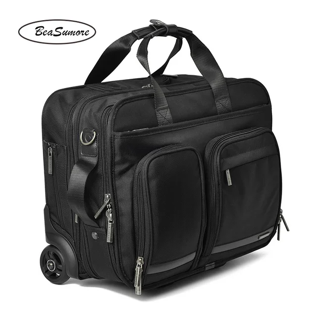 BeaSumore Multifunction captain Rolling Luggage 16 Inch Carry Ons Trolley Men Business pilot