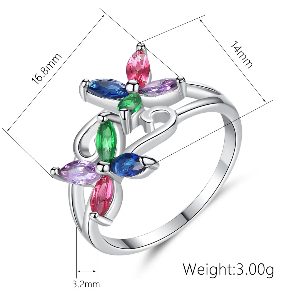 Качественные розовые циркониевые красные кольца принцессы с кристаллами розы для женщин обручальное кольцо ювелирные изделия лучшие подарки
