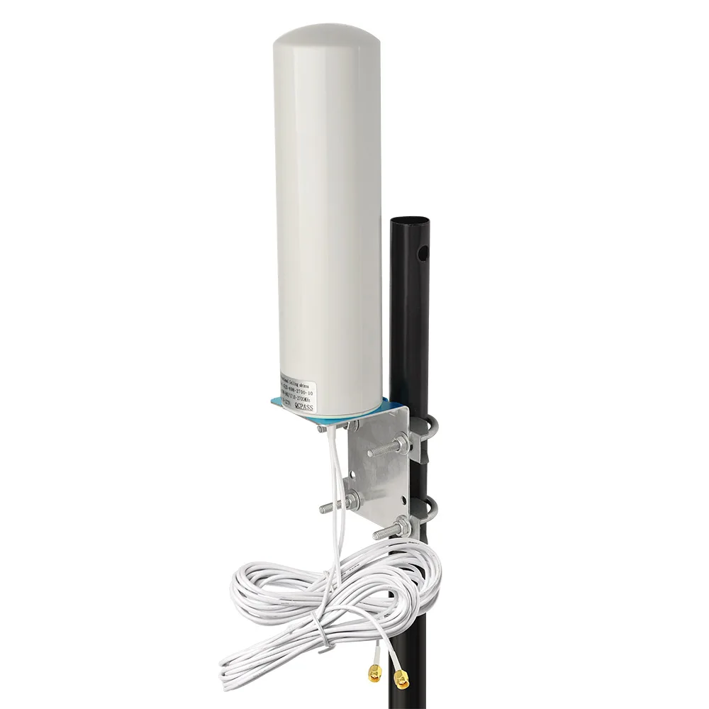 Superbat 12dbi 4G LTE 698-960MHz/1710-2700MHz Outdoor Onmi External Barrel Antenna for GSM W-CDMA 2G 3G 4G Signal Cellular