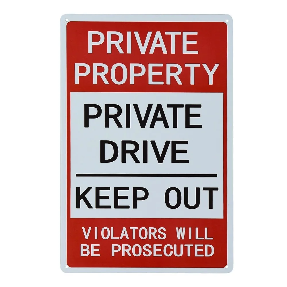 

Private Property Sign, Private Drive Sign, No Trespassing Sign,Indoor and Outdoor Use