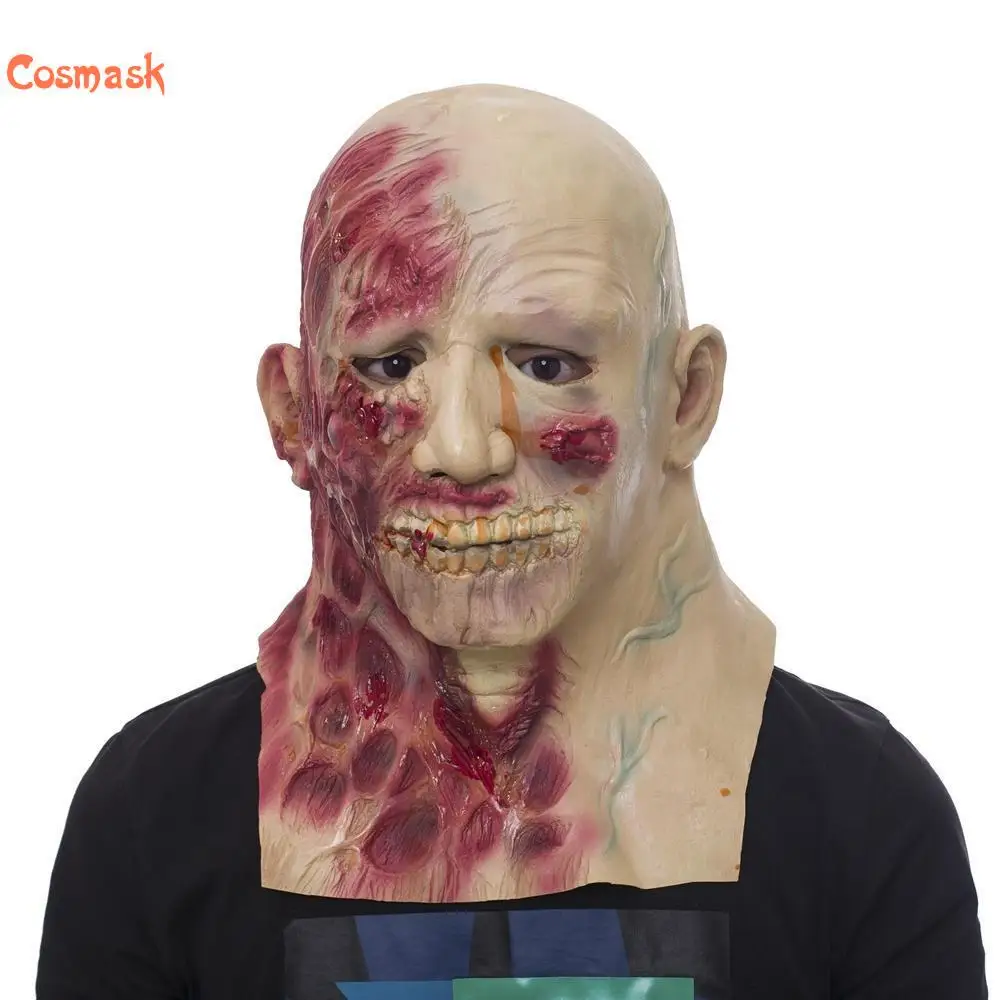 Cosmask Хэллоуин Зомби Маска для взрослых страшно страшные маскарадные латексные
