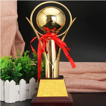 

Custom Golden Ball Champion League Trophy Cup Gold-plated Craft Creative Souvenirs Cup Team Sports Competition Awards Academy