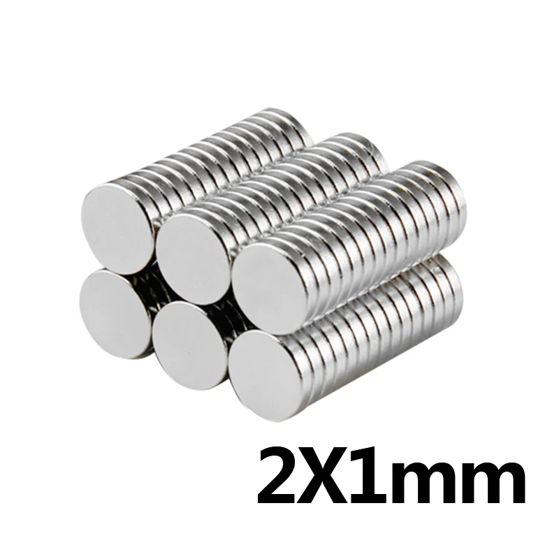 500/1000/2000 шт Мини Маленький Магнит 2x1Neodymium магнит 2*1 постоянный супер сильный Мощный магнит поддельные серьги с камнем, 2x1 мм