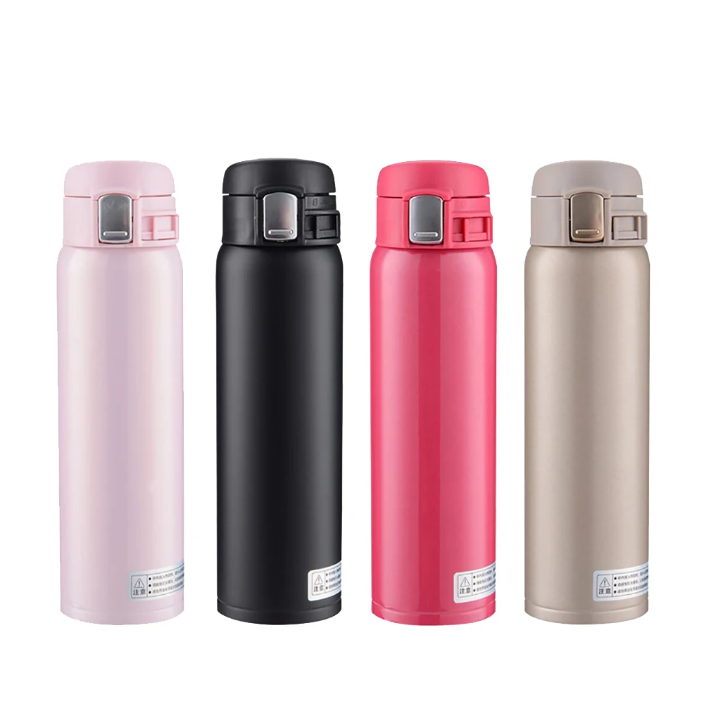 

350/450 ml customizable frosted portable office stainless steel vacuum flask bouncing couples coffee travel high quality cups