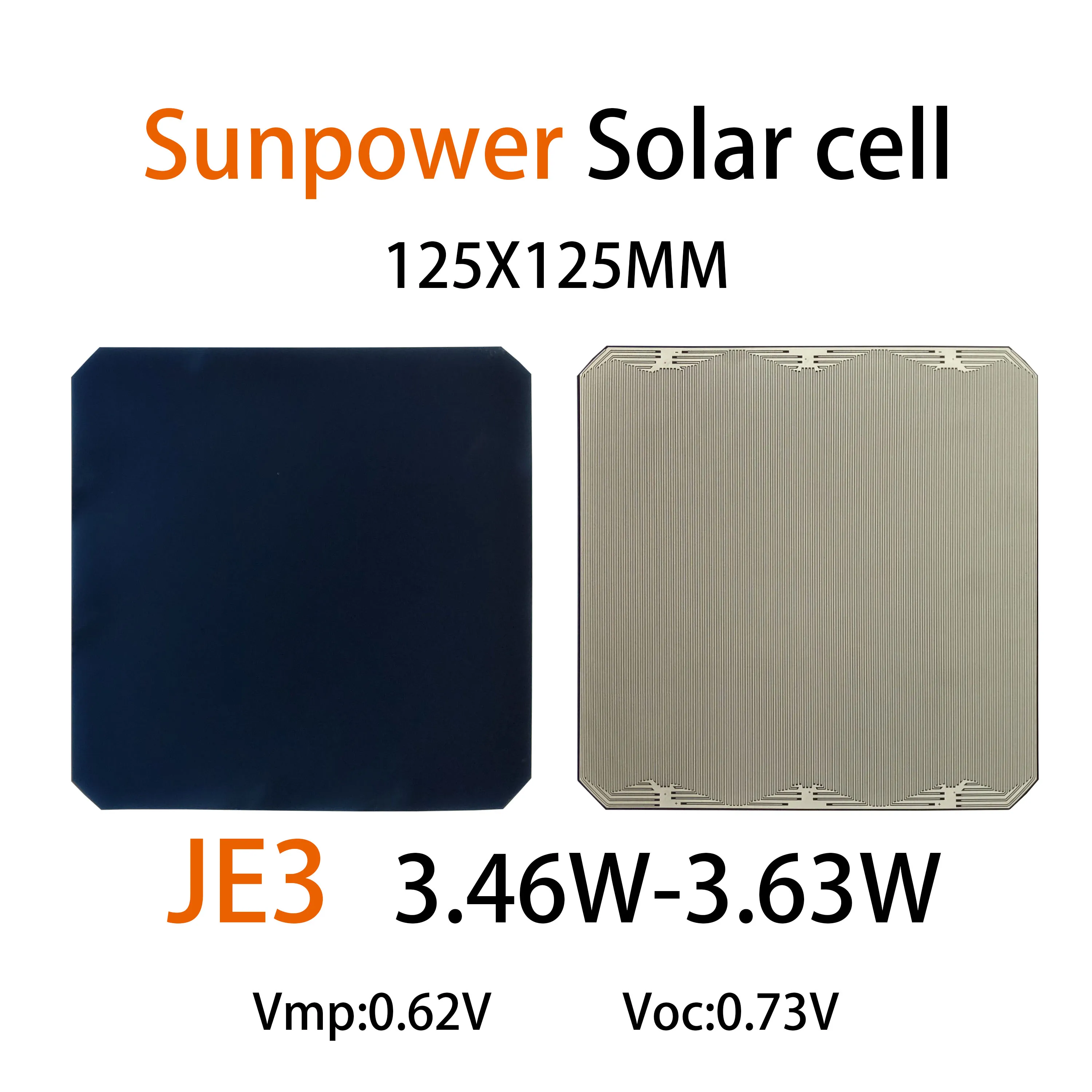 Гибкая солнечная панель 24% Высокоэффективная батарея 50 шт. 125x125 мм/125x62 5