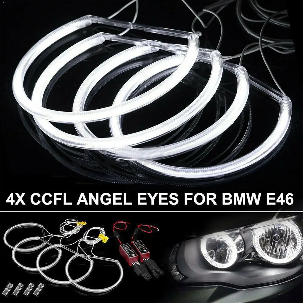 Автомобильные светодиодные фары круг для BMW E46 E39 E38 ультра гибкие яркие