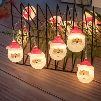 

2M/3M Christmas LED String Lights Santa Claus Snowman Home Decoration Colorful Hanging Ornaments Night Light for 2020 New Year