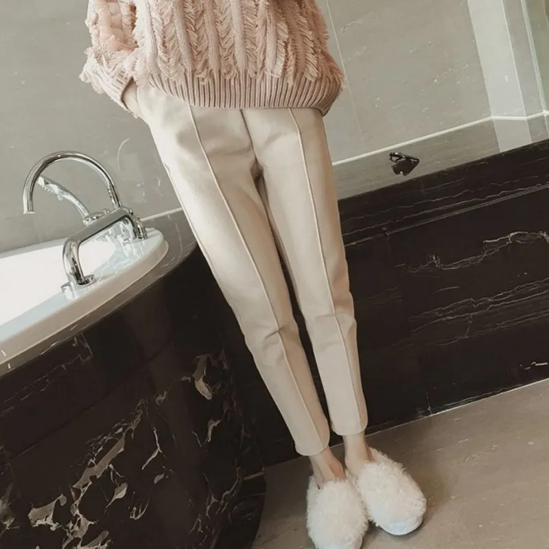 Женские шерстяные шаровары брюки для зимы и осени|Брюки |