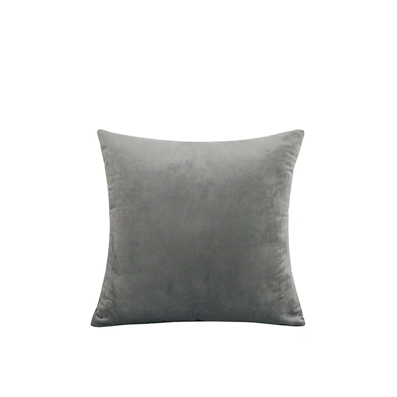 Velvet Throw Pillow Cover - Soft Solid Decorative Cushion Case for Home, Sofa, and Bedroom - Cozy Square Pillowcase