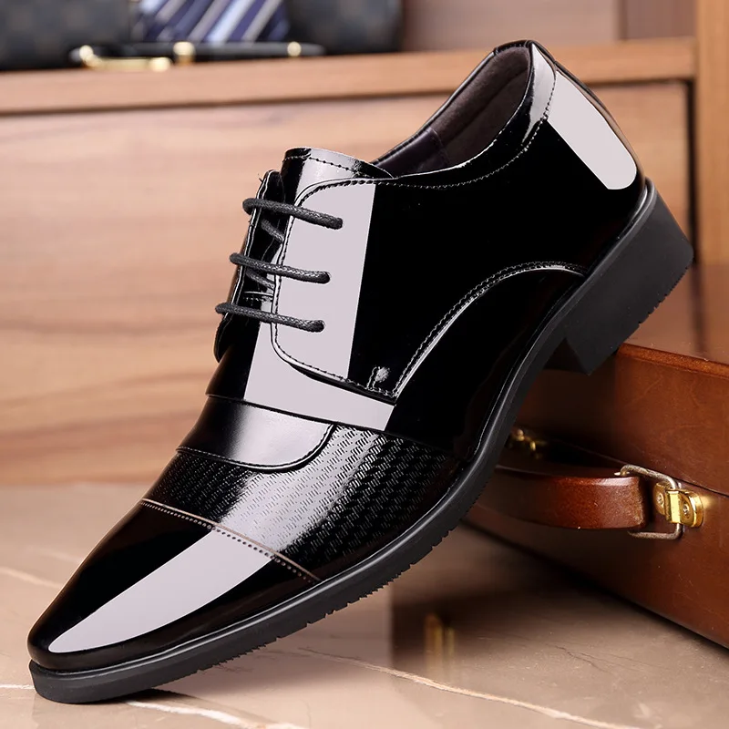 

2020 Spring New Style MEN'S SHOES Business Formal Wear Leather Shoes Men's Trend Korean-style Elevator Men Casual Work Shoes