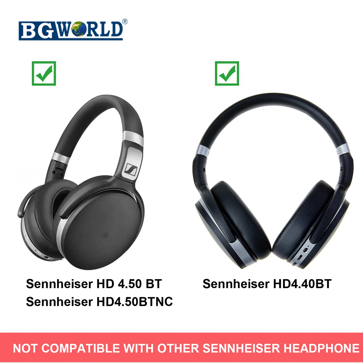 Замена амбушюр BGWORLD для наушников Sennheiser HD 4.50BT 4 50 BTNC 4.40BT Bluetooth  | Отзывы и видеообзор