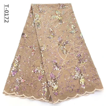 

Newest Velvet Lace Fabric, Burnt Orange African Lace Fabric Party, Nigerian Sequin Lace Fabric