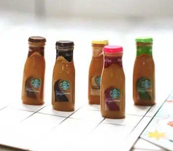 

Mini Resin Milk tea Bottle Simulation Drinks Model Toys Fruit Drink Play 1/12 Miniature Food Dollhouse Dolls Accessories