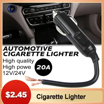 

12V/ 24V Cigarette Lighter Plug Male Auto Electric Appliances Cigarette Lighter Plug With Indicator Light Inside 20A
