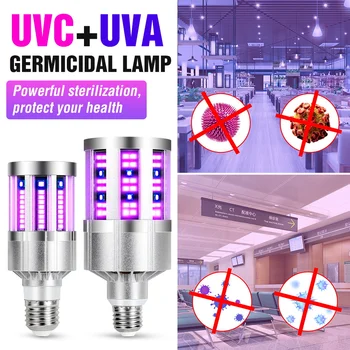 

220V Led UVC Sterilizer Lamp Led Corn Bulb E27 UV Germicidal Light 9 18 Leds Indoor Desinfectante 110V Led Bactericidal Lampara