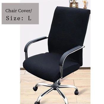 

Stretchable Office Chair Cover Soft Durable Computer Seat Rotating Stripe Jacquard Anti Slip Dustproof Slipcovers Home Universal