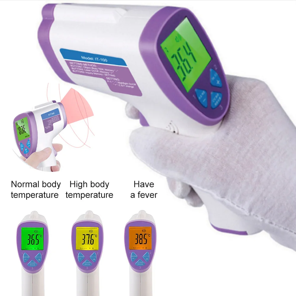 

Baby/Adult Infrared Digital Thermometer LCD Body Measurement Forehead Ear Non-contact Portable Handheld Thermomete