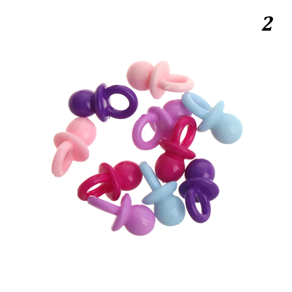 2-10pcs 10/50 шт мини дети Пластик соски-пустышки небольшой драгоценный камень резит Стиль Пустышки Детские украшение душевой кабины вечерние настольная игра аксессуары - Цвет: 2-10pcs