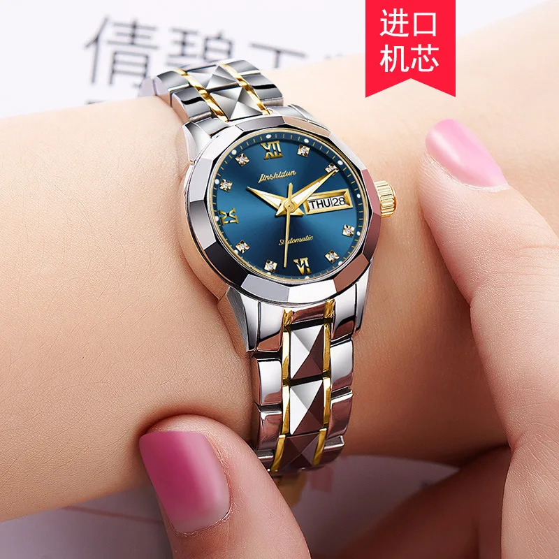 

JSDUN Brand Watch Import Movement Analog Watch Tungsten Steel Night Light Waterproof Ladies' Watch WOMEN'S Watch