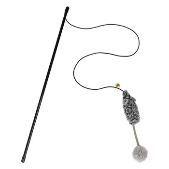 

Random Color Pet Toy For Cats Training Wand Toy With Plush Mice Pet Interactive Cat Teaser Wand Kitten Exercise Toy Catcher