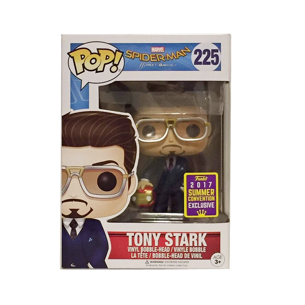 225 FUNKO POP! Marvel Железный человек Тони Старк фигурка игрушки Коллекция Модель игрушки подарок - Цвет: 225