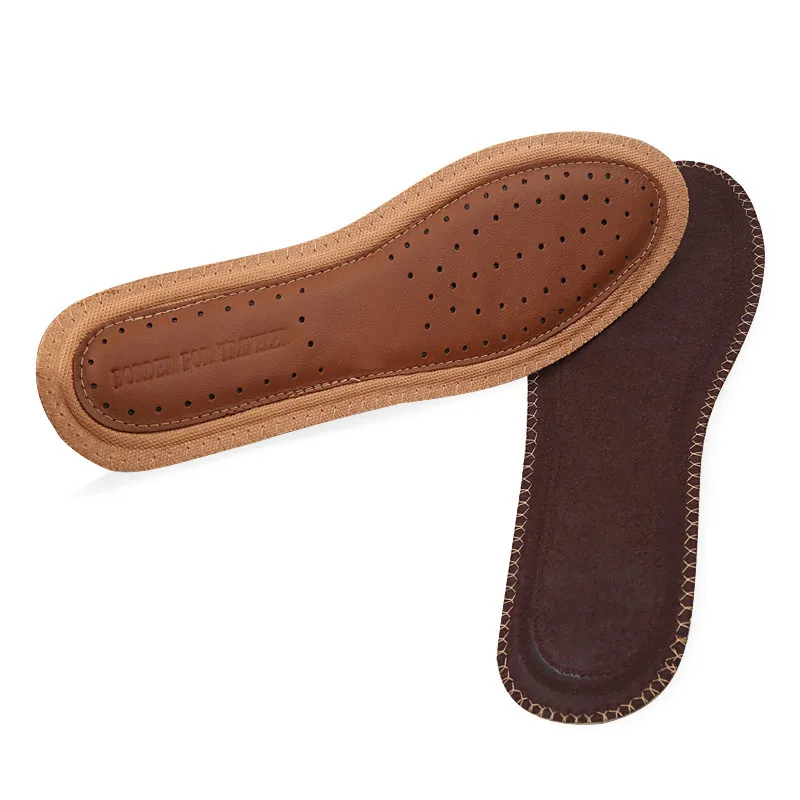 

Cowhide Bamboo Charcoal Insole Women's Men's Breathable Sweat Absorbing Sports Shock Absorption Leather Insole Summer Sewing Ins