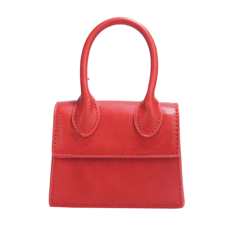Маленькая квадратная мини-сумка на плечо с крокодиловым узором из искусственной кожи, сумочка почтальона, сумки с ручками ярких цветов, женский модный кошелек - Цвет: Красный