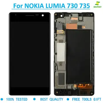 

Full parts For Nokia Lumia 730 735 Display Touch Screen Digitizer +frame Assembly Compatible For Nokia lumia 730 lcd new black