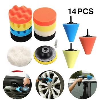 

Waxing Wheel Cone Car Polishing Pad Body Wool 14pcs/Set Tool High Quality Durable Universal Practical High Kit Speed