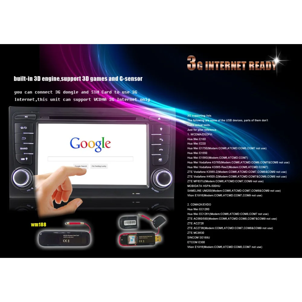 Автомагнитола Eunavi 2 Din для AUDI A4 S4 RS4 с поддержкой 3G USB GPS Bluetooth IPOD FM RDS сабвуфером|2 din|2