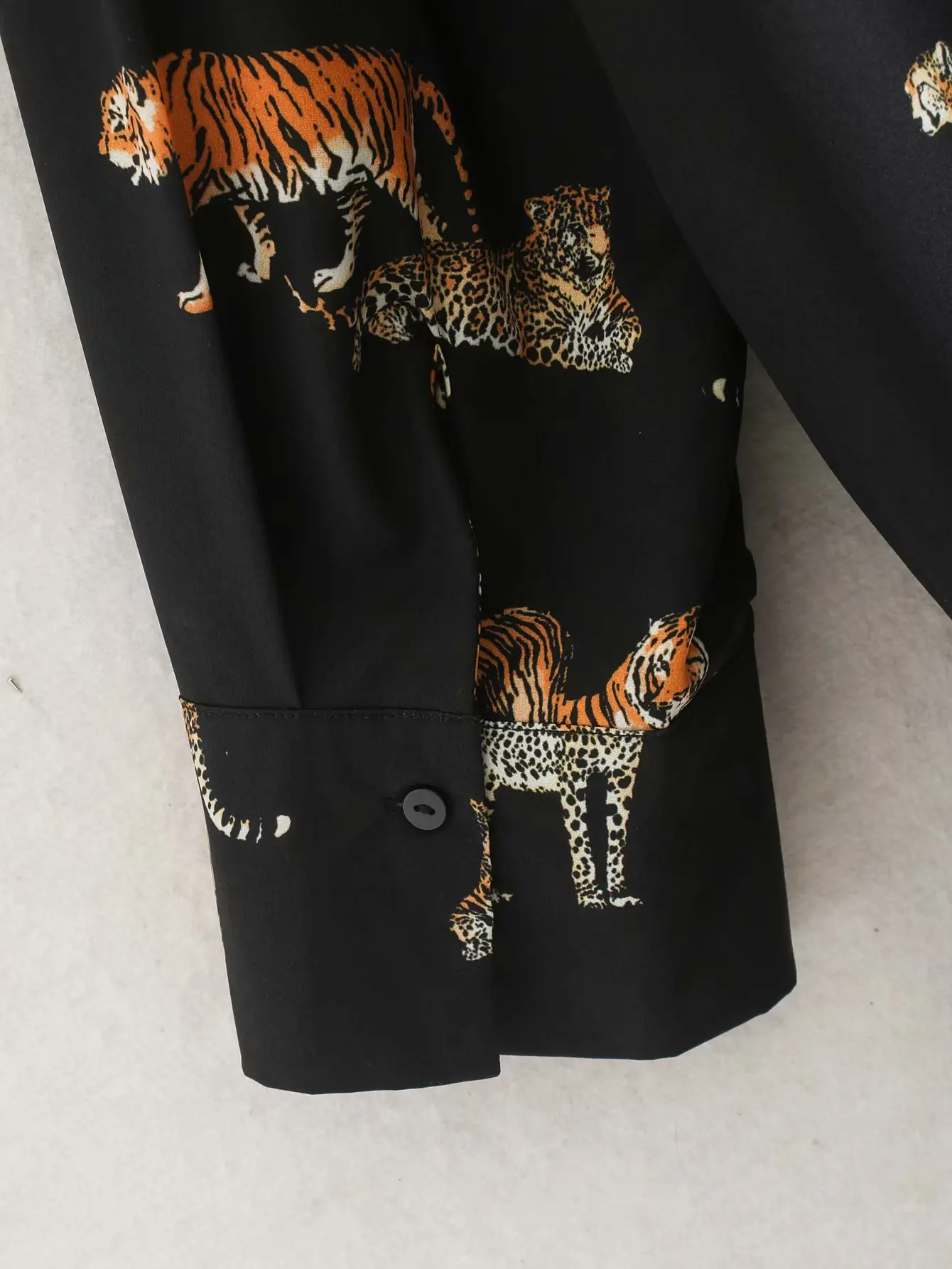Рубашка с принтом тигра, леопарда, животных, Европейская мода, рубашки бойфренда, женские топы с длинным рукавом, большие размеры