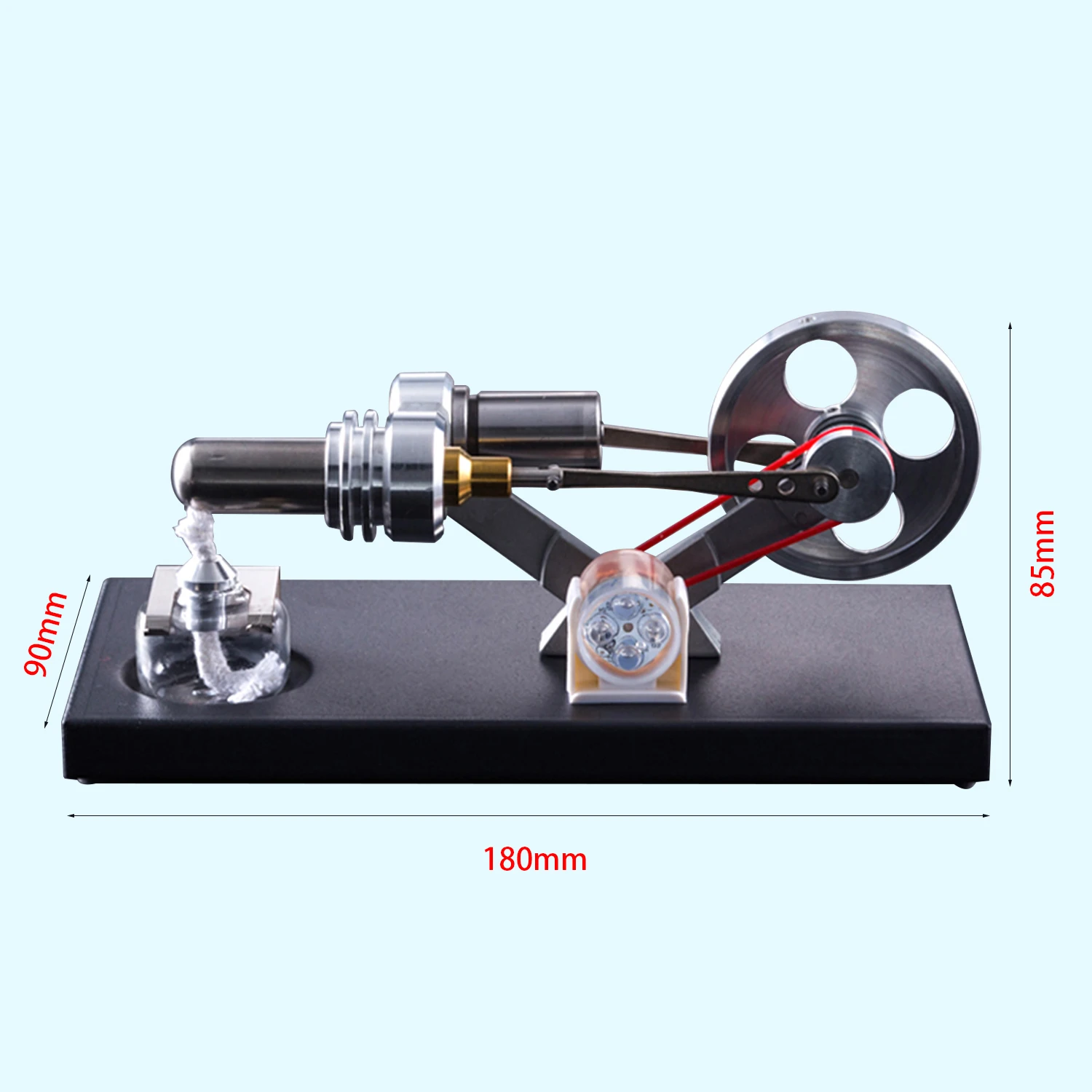 Моторная модель DIY Kit горячий воздух Стирлинг двигатель с 4 шт. светодиодные фонари Электрогенератор физика обучающая игрушка обучающие средства