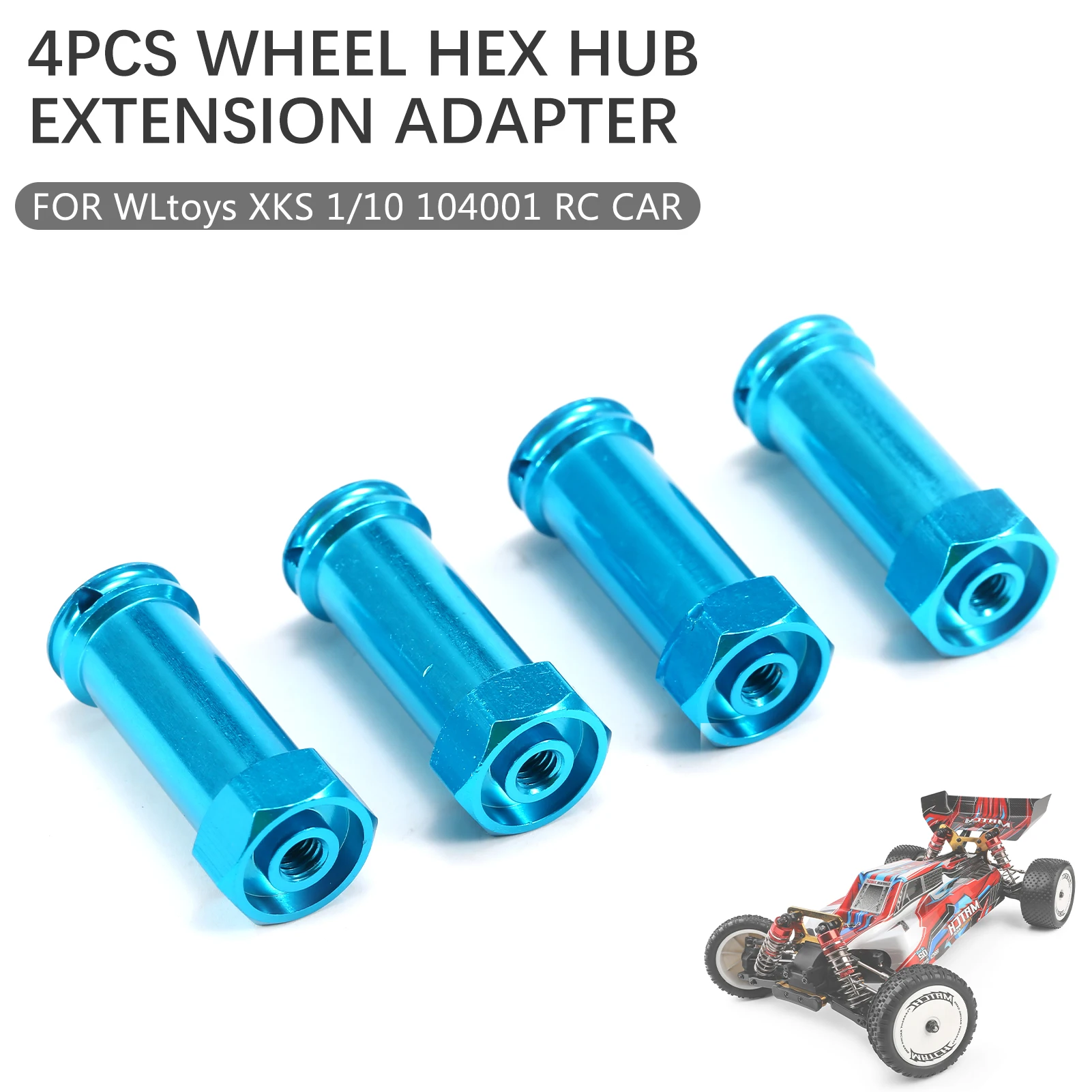 thumbnail image 2 of DJX 4pcs 12mm Hex Aluminum 1.9" Or 2.2" Wheel Hub 2 of 6