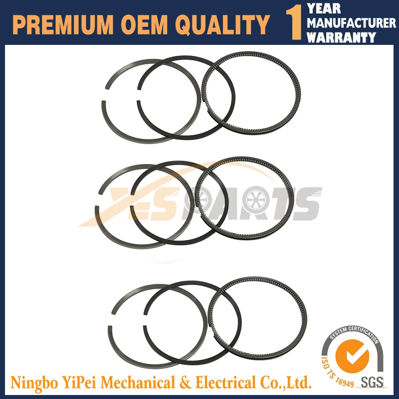 

STD 3x Piston rings For Mitsubishi S3Q2 Caterpillar 303 Excavator 88x2.5HKx2x4