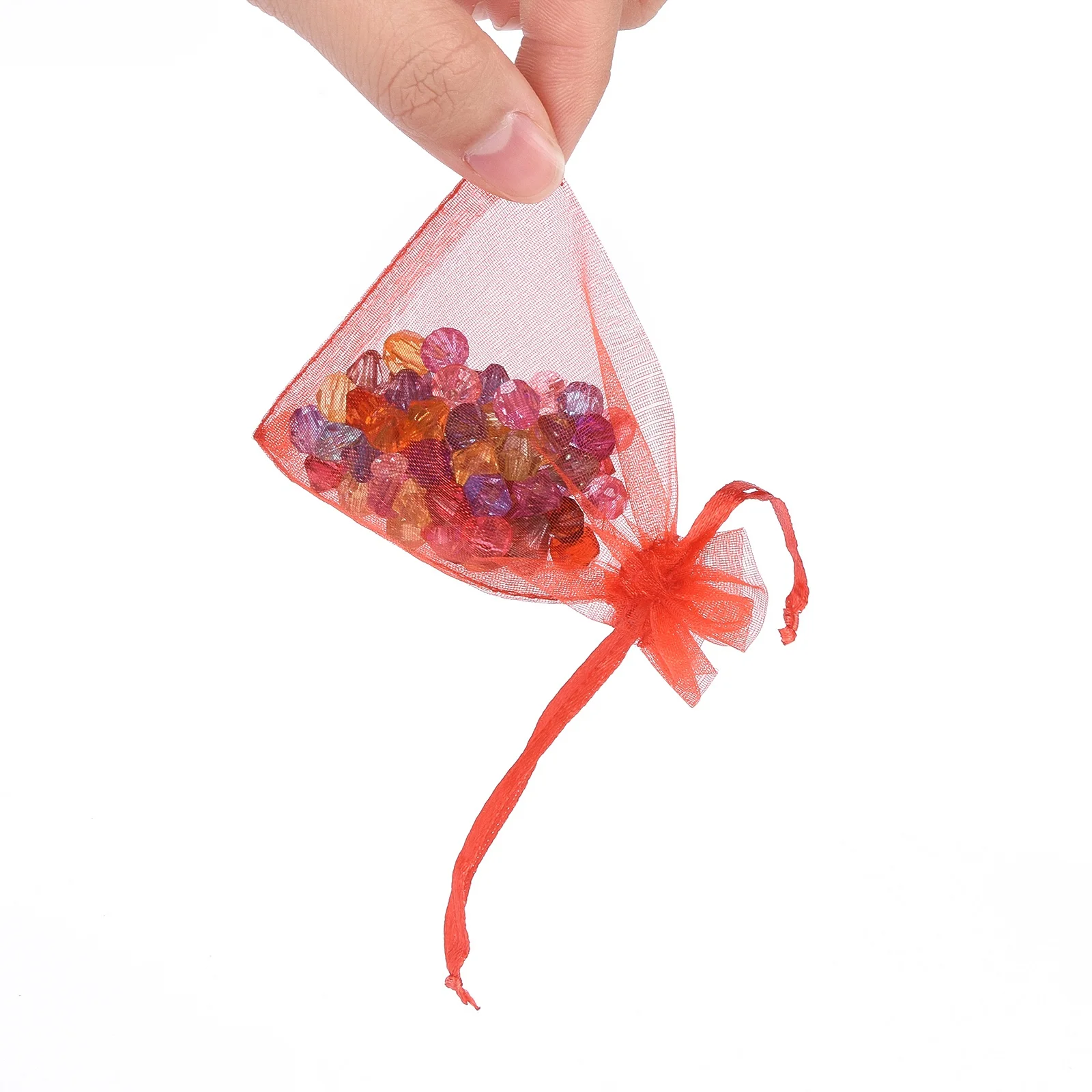 500Pcs Mixed Colors Organza Bags Tulle Drawstring Bag Jewelry Packaging Display Candy Pouches Party Festival Present Gift Bags 25pcs lot organza candy bag hight qulity polka dot drawstring pouches for wedding christmas party jewelry packing gift bags