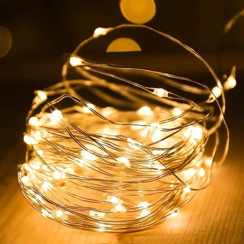USB Fairy Lights Copper Wire Garland Light Waterproof LED String Lights for Christmas Wedding Party New Year Decoration