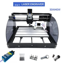 Cnc gravador a laser 30w 40 potência 3 eixos cnc roteador carpintaria máquinas de gravação a laser para escultura em madeira com controlador offline