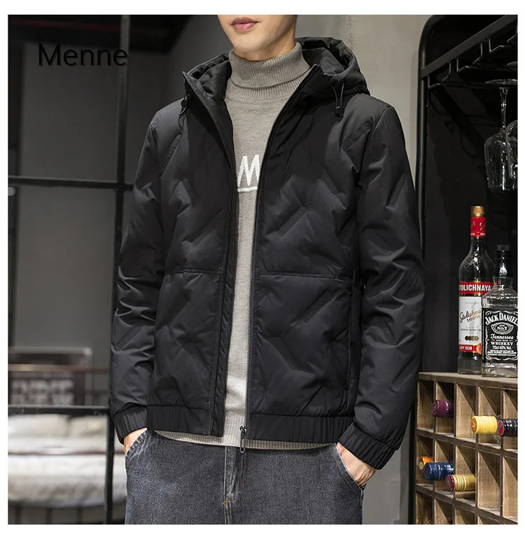 Men's down jacket new trend hooded youth winter coat