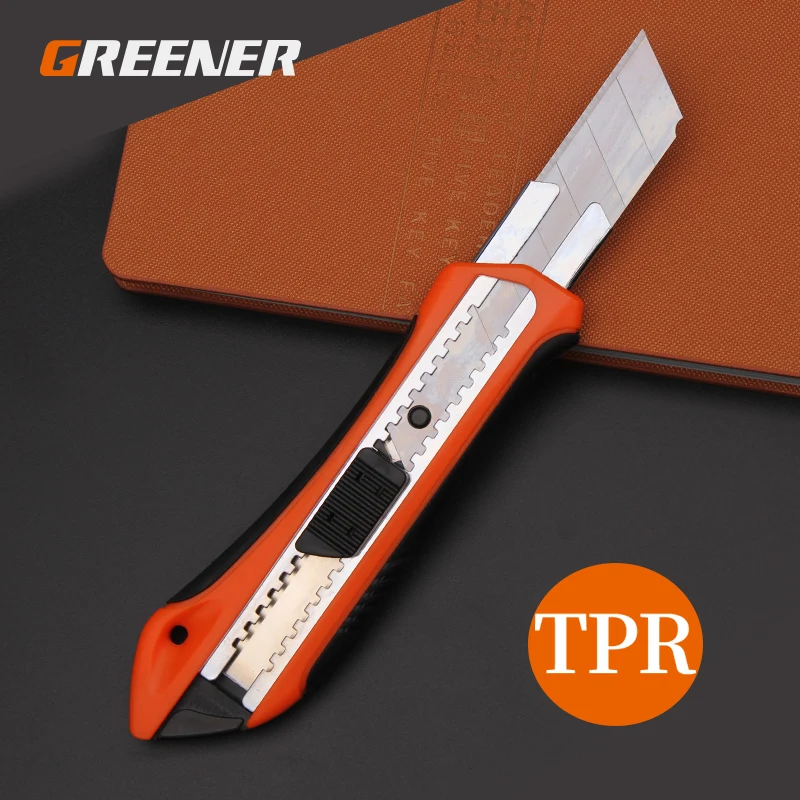 

Greener Art Knife Large 9mm 18mm 25mm Wallpaper Knife Tool Hand Knife Paper Cutter Industrial Use Heavy Alloy Handmade Knife