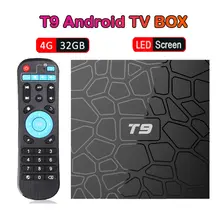 Европа HD IPTV T9 Android 8,1 Smart ТВ коробка RK3328 4 K HD 4 GB + 32 GB Декодер каналов кабельного телевидения 2,4 ГГц Wi-Fi BT 4,1 Google Play Netflix медиаплеера