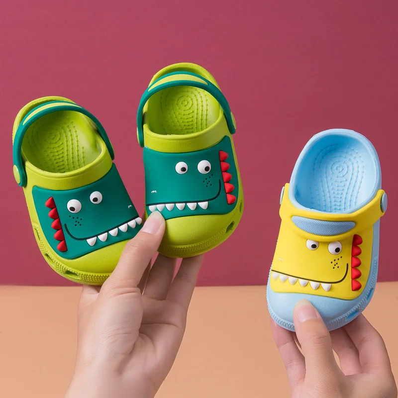 

Summer Kids Slipper Girls Boys Non-Slip Flat Beach Toddler Shoes Cartoon Dinosaur Animals Swimming Slipper Shoes