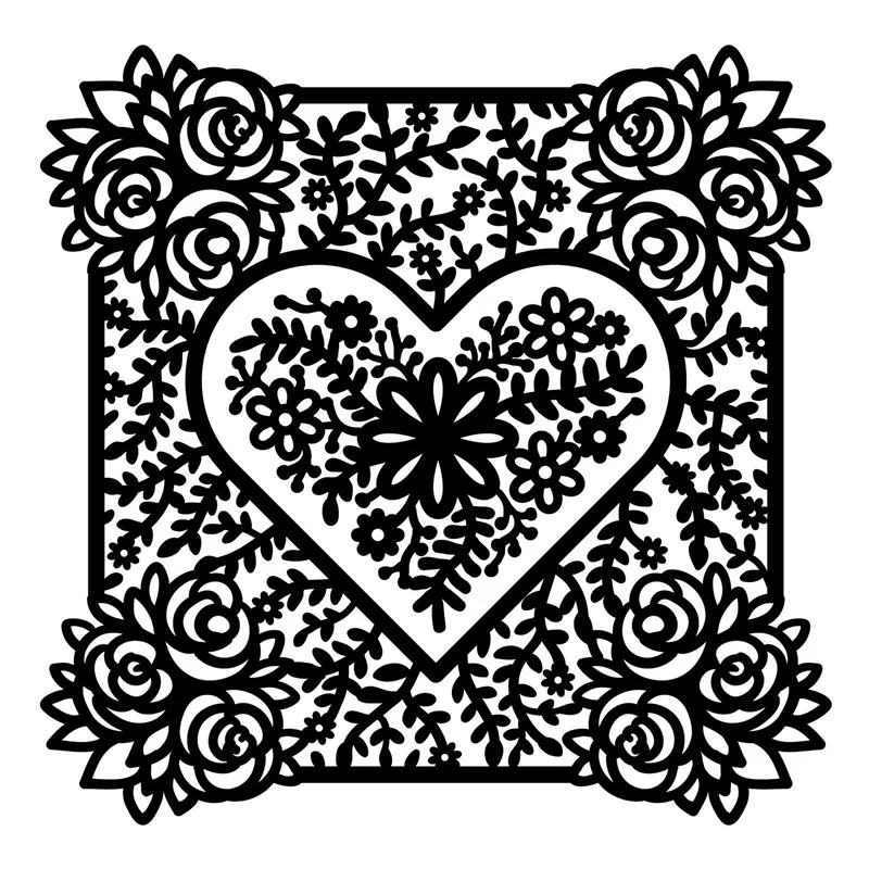 

Eastshape Flower Frame Metal Cutting Dies Square Background Stencil for DIY Scrapbooking Paper/photo Cards Embossing Dies