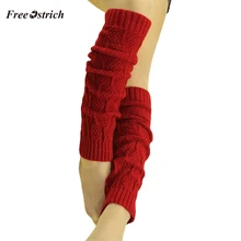 ; гетры до колена с изображением страуса; женские эластичные длинные вязаные зимние носки для девочек; Модные женские теплые однотонные чулочно-носочные изделия; 908