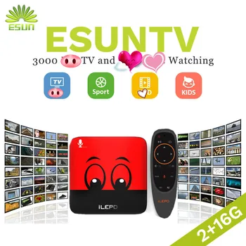 

ILEPO CINE IPTV Google voice control Android TV 7.1 OS DDR3 2G 16G Amlogic S905W 4K HD 2.4G Wifi smart box media player