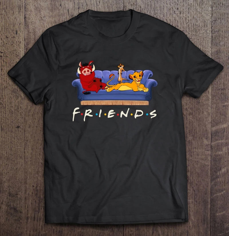 Футболки с надписью «Friends Simba Pumbaa Timon Lion King»