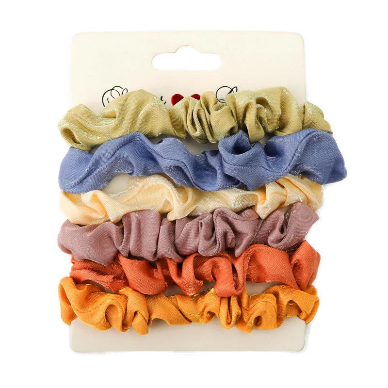 1 комплект резинки для волос кольцо для волос карамельного цвета Веревка для волос осень-зима женский хвостик аксессуары для волос 4-6 шт. ободки для девочек Подарки - Color: A25