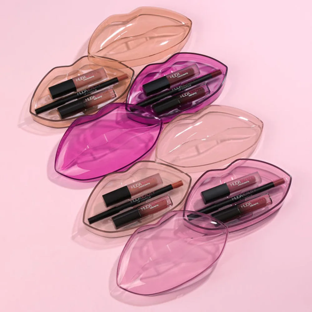 Huda beauty, стробоскоп для губ, 4 стиля, жидкая матовая помада, супер носимая, идеальный контур для губ, идеальный подарок для губной помады