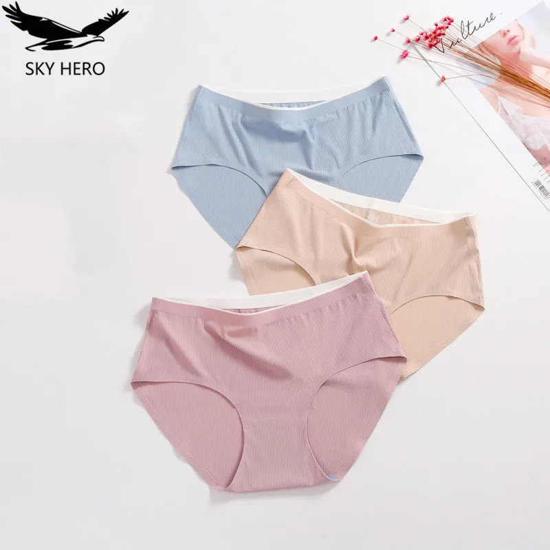 

3PCS/Set Nylon Underwear Women's Panties Comfort Underpants Briefs For Woman Sexy Mid-Rise Pantys Intimates M L XL