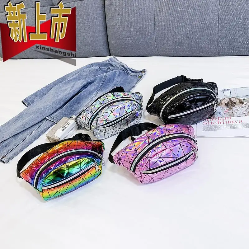 

2019 Korean-style Bright Skin Chest Pack Street Snap Women's Shoulder Wallet
