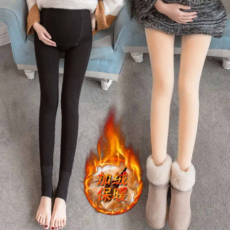 Winter / Summer Pregnancy Leggings Long Solid Trousers For Pregnant Women High Waist Stretch Pencil Pants Maternity Joggers